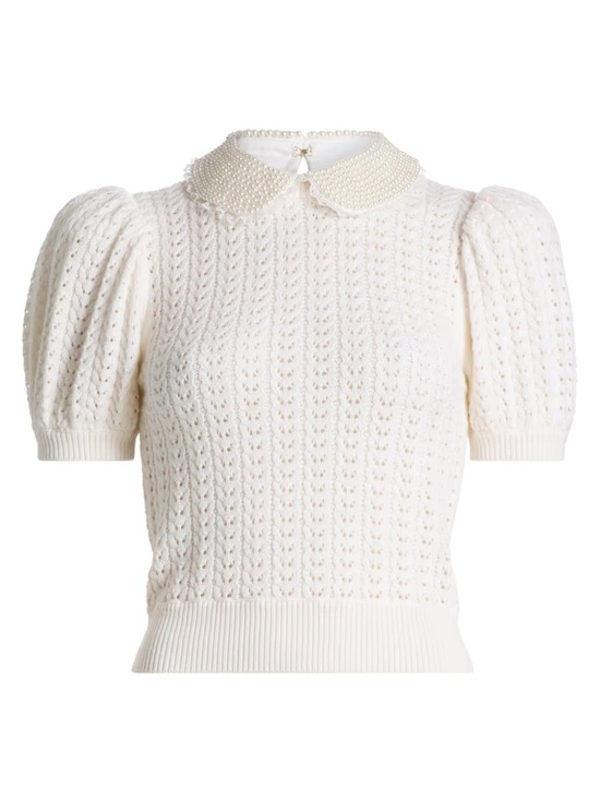 Alice + Olivia Sweaters - Alice + Olivia Chase Appliqué Top Size medium